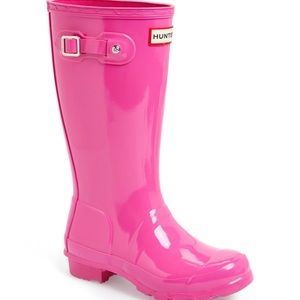 Girls Hot pink Hunter boots